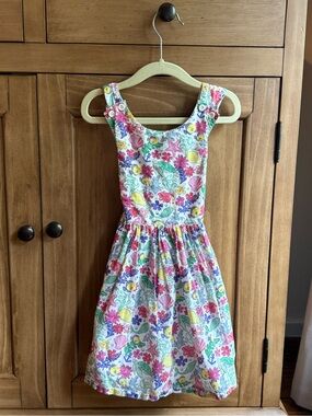 Mini Boden Sleeveless Dress in Mermaid & Seashell Print